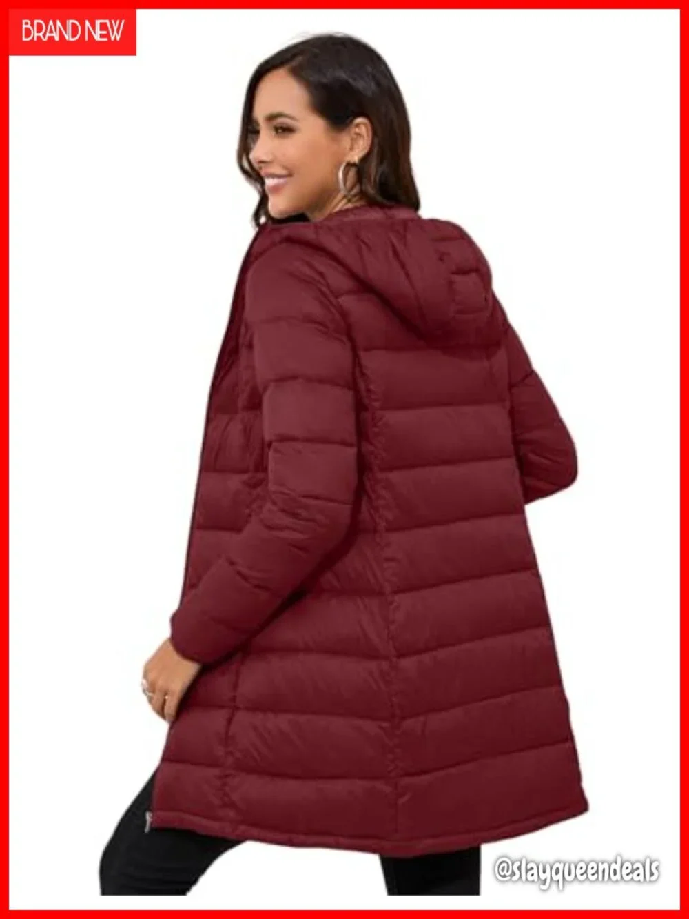 Lightweight Packable Hooded Puffer Jacket Water-Repellent Long Sleeve Zipper